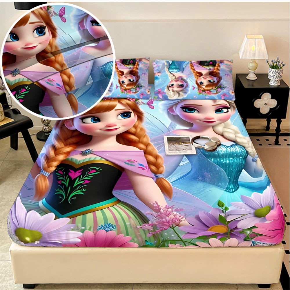 

Эластичные простыни принцессы Диснея, двуспальные простыни, мягкие и теплые бархатные покрывала, наматрасники, защитные простыни, b