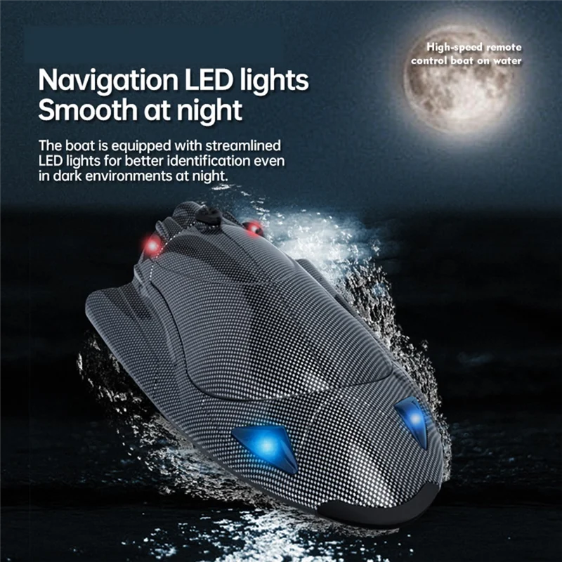HFES RC ボート 25+ 高速リモートコントロールボート プールや湖用 2.4 GHZ RC ボート 大人 子供用 充電式バッテリー交換付き