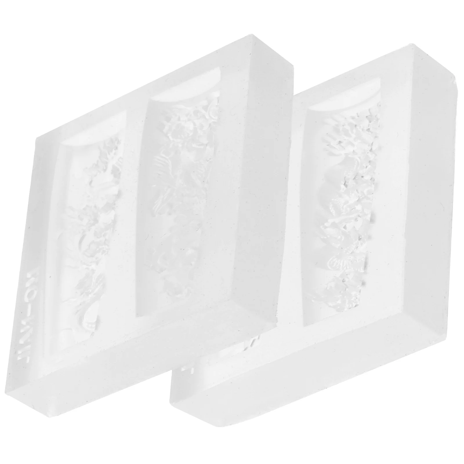 

2 Pcs Stamping Templates High Transparency Silicone Mold Decor Nail Decoration Mold Nail Templates