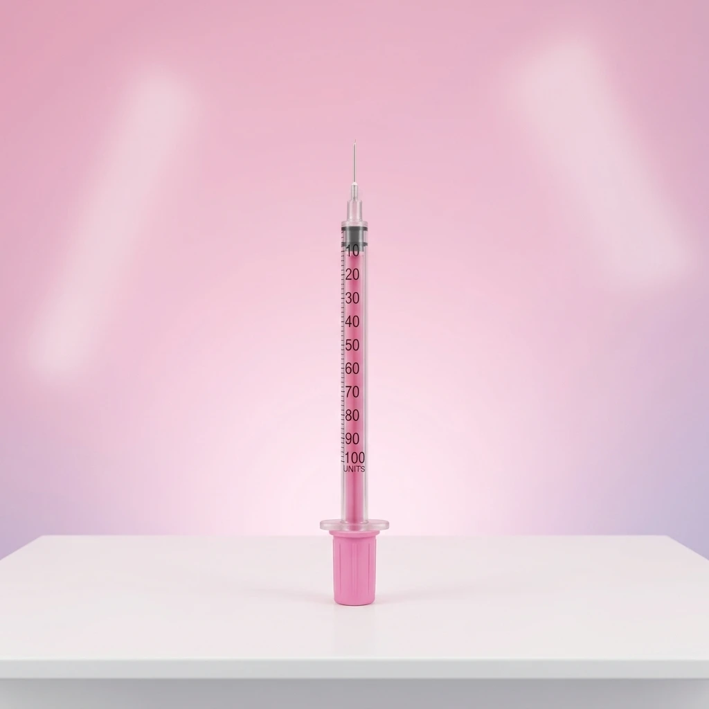 Pink Insulin Syringe CE Marked Wholesale Universal Small-batch 1ml 30g 8mm 31g  0.5ml for Diabetes for Human Animal
