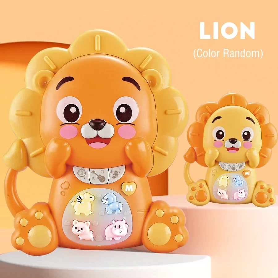 다기능 아기 음악 장난감 조명 부모-자녀 대화 형 감각 장난감과 전자 만화 동물 음악 키보드