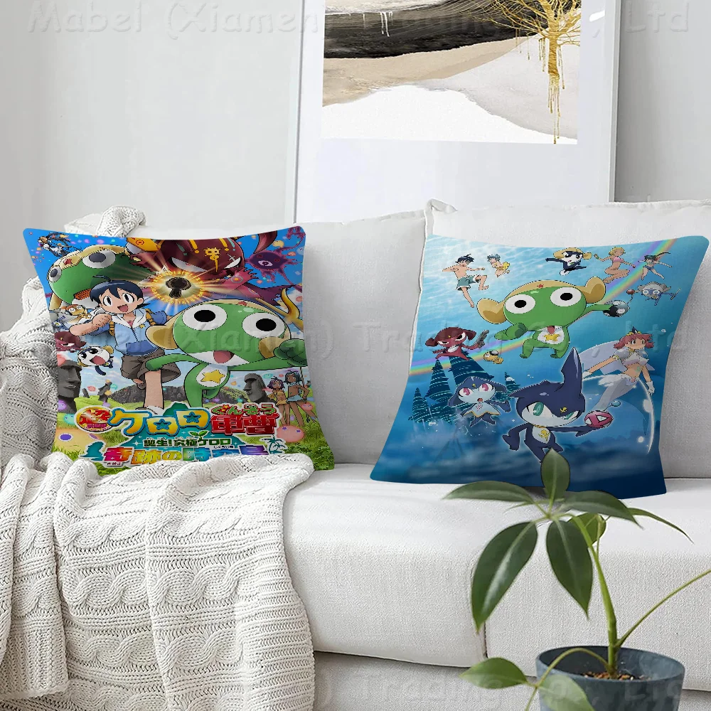 Keroro Gunsou Frog Personalized Picture Text Home Decorative Pillows Household Gifts 45x45cm