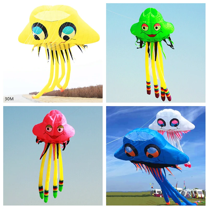 Jellyfish kite flying outdoor toys soft kite pendant show inflatable kites parachute steering kite adult kite hoka paragliding