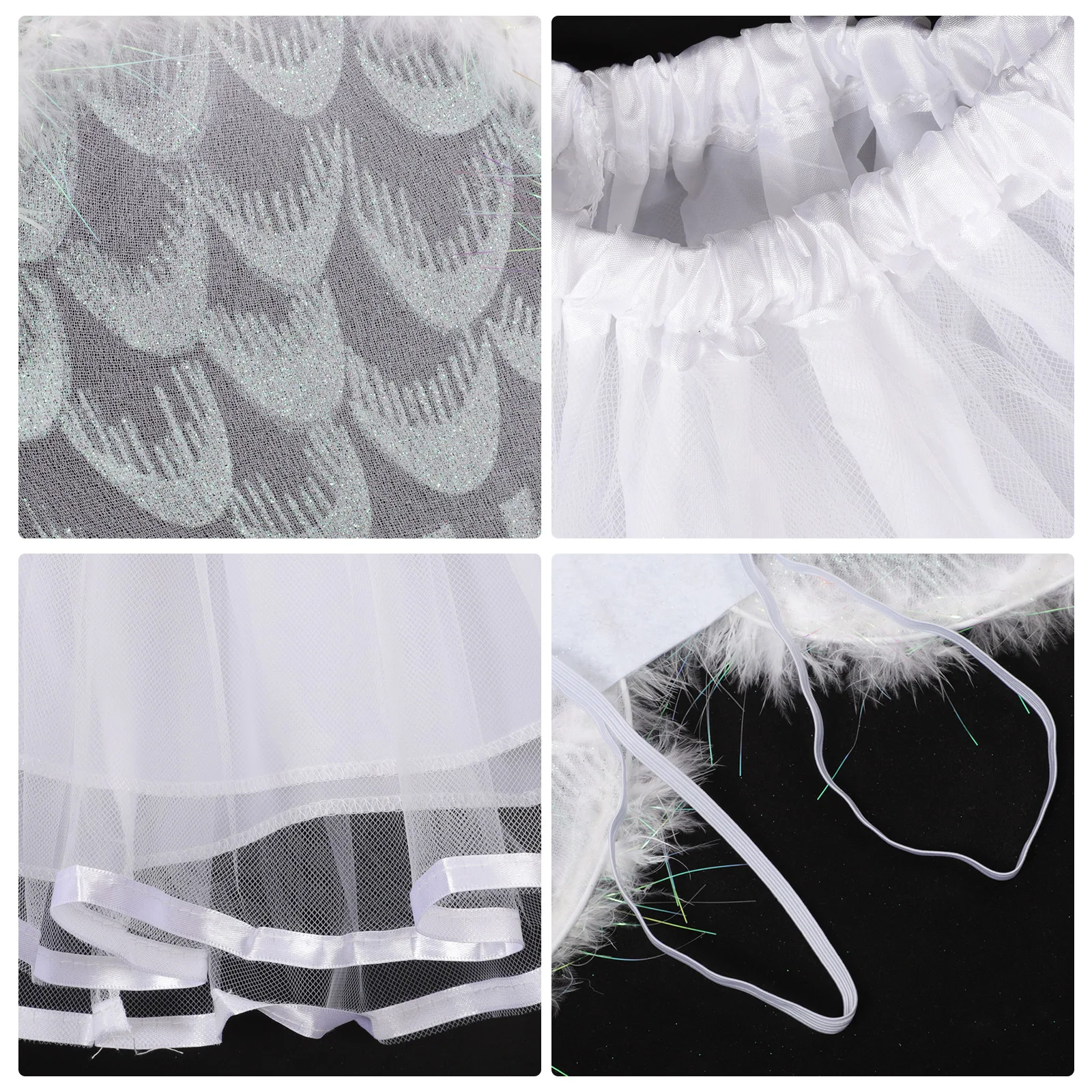 

4pcs Set Gauze Skirt Suit Angel Fairy Costume for Kids Girls Dress Headband Wand High Quality Material Comfortable Costumes