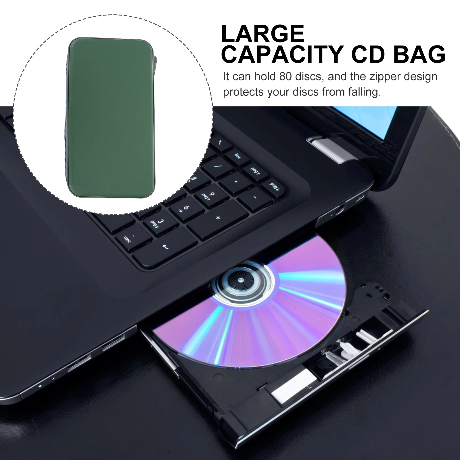 

Disc CD Bag Dvd Case Carrier Holder High Capacity Storage Green Cases for Dvds Disk