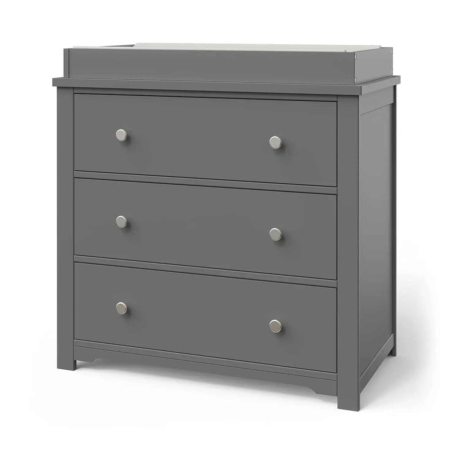 Child Craft Harmony 3 Drawer Dresser With Removable Changing Table Topper For Nursery Or Bedroom, Plenty Of Storage, Anti-Tip