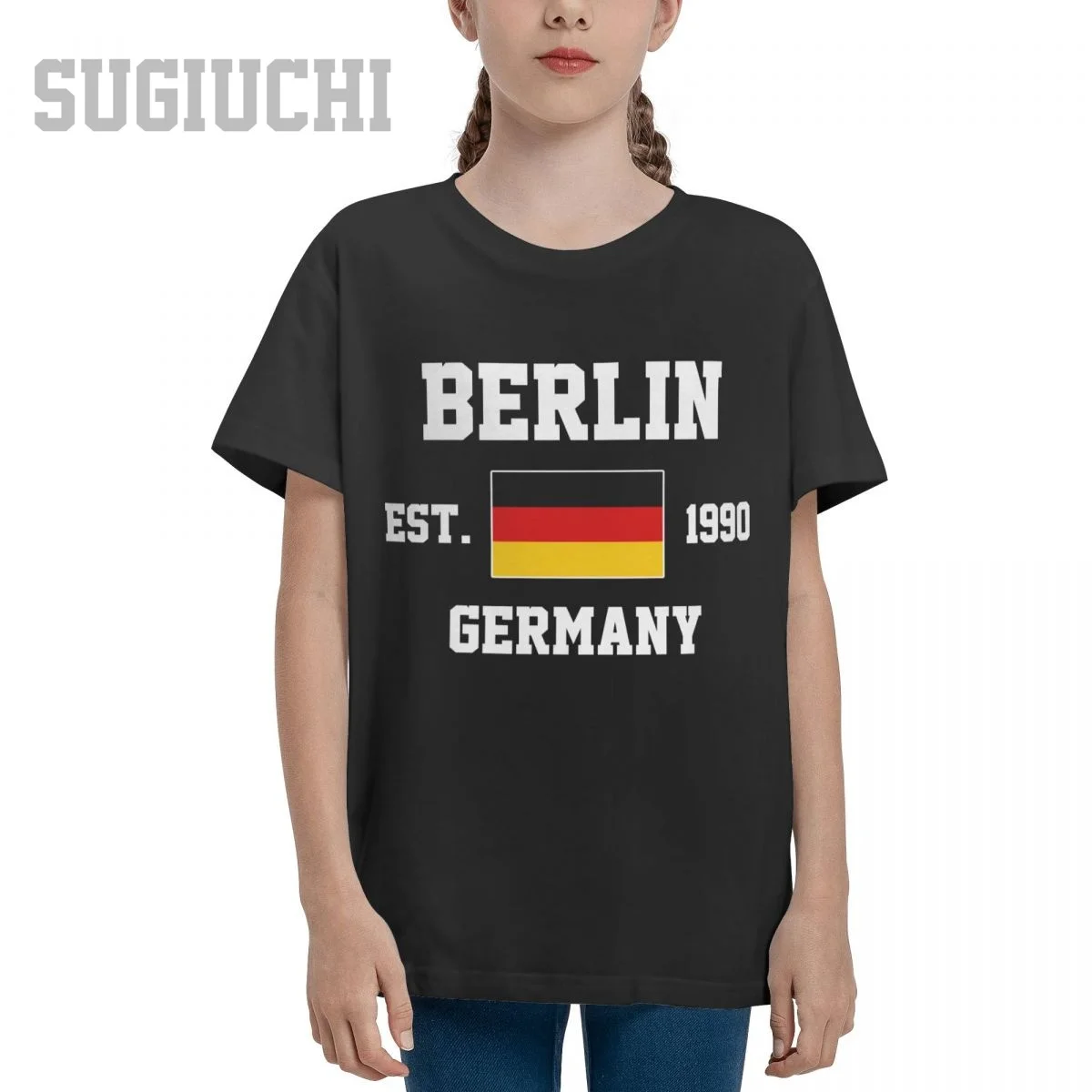 Unisex Youth Boy/Girl Germany EST.1990 Berlin Capital T-shirt Kids tshirt tee 100% Cotton T Shirt o-neck short sleeve Children