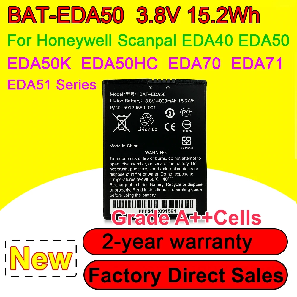 High Quality HBAT-EDA50 Battery For Honeywell ScanPal EDA50 EDA50HC EDA50K EDA51 EDA40 EDA70 EDA71 PDA Barcode Scanner Battery