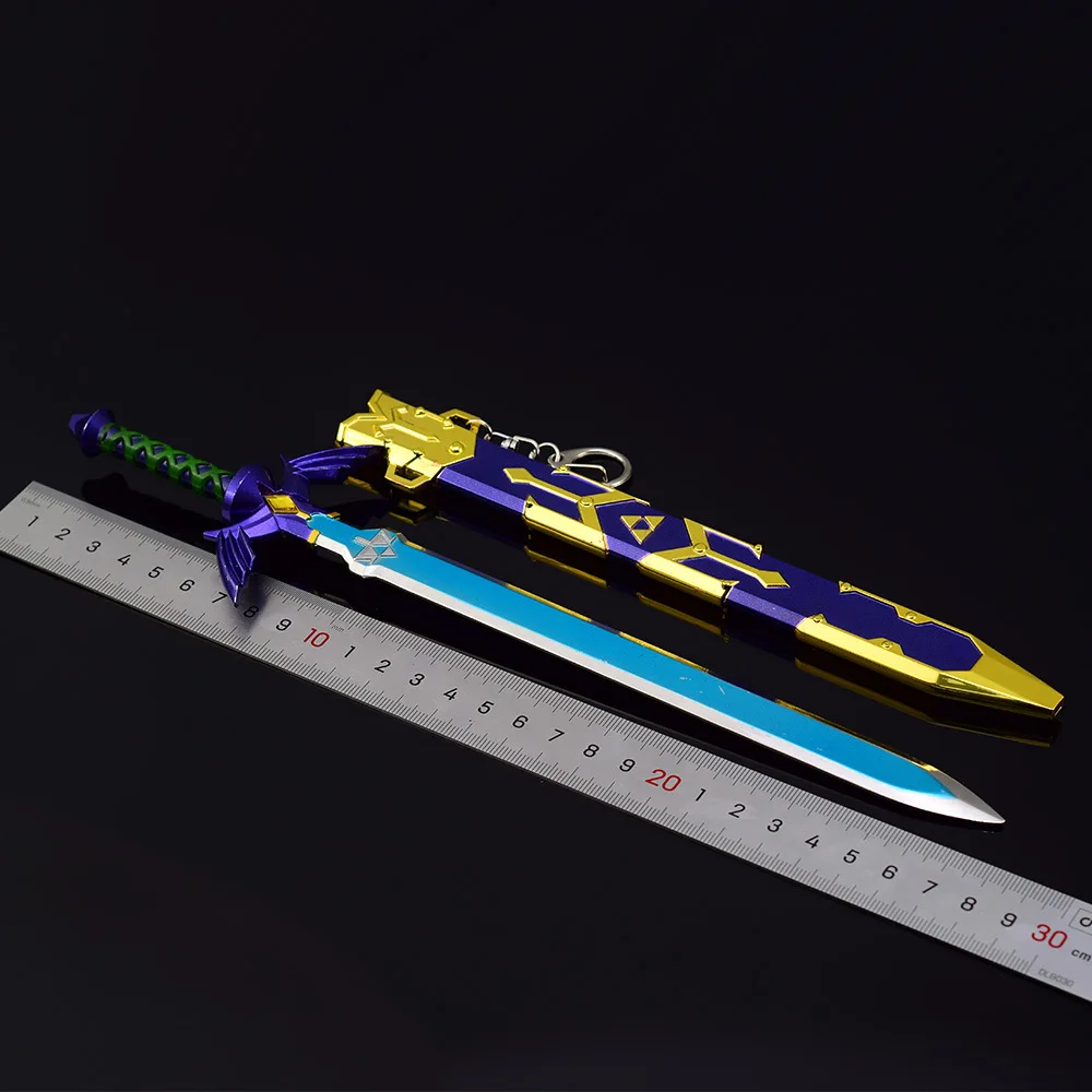 28cm mestre espada o hyrule fantasia lágrimas do reino arma de metal modelo katana lâmina chaveiro ornamento artesanato presentes brinquedos