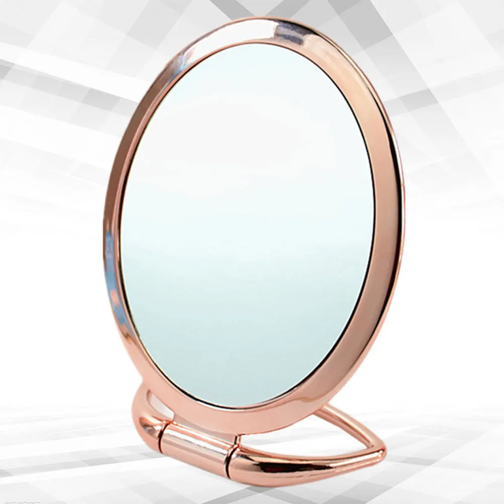 1 pz 3x specchio per trucco da tavolo rotondo con ingrandimento rosa leggero portatile per camera da letto bagno specchio rotondo da tavolo
