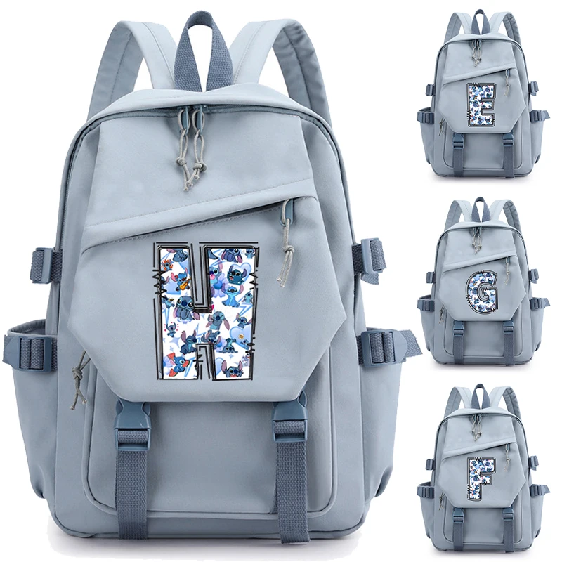 

Школьный рюкзак для подростков, сумка для колледжа Disney Stitch, студенческая мода, Stitch 26, женский и мужской повседневный рюкзак с героями мультфильмов