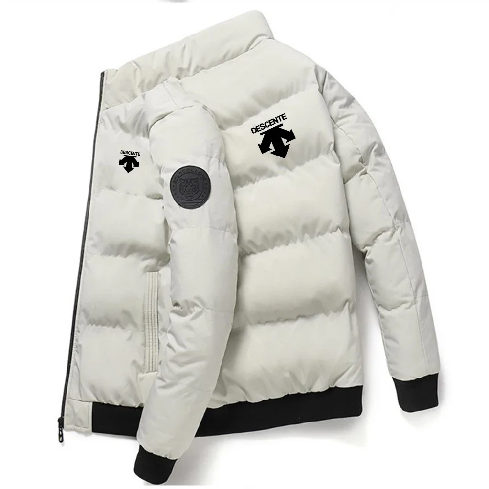 سترة قطنية عصرية للرياضات الخارجية للشتاء للرجال، سترة رجالية جديدة غير رسمية بياقة واقفة، سترة دافئة من القطن 2025 #5