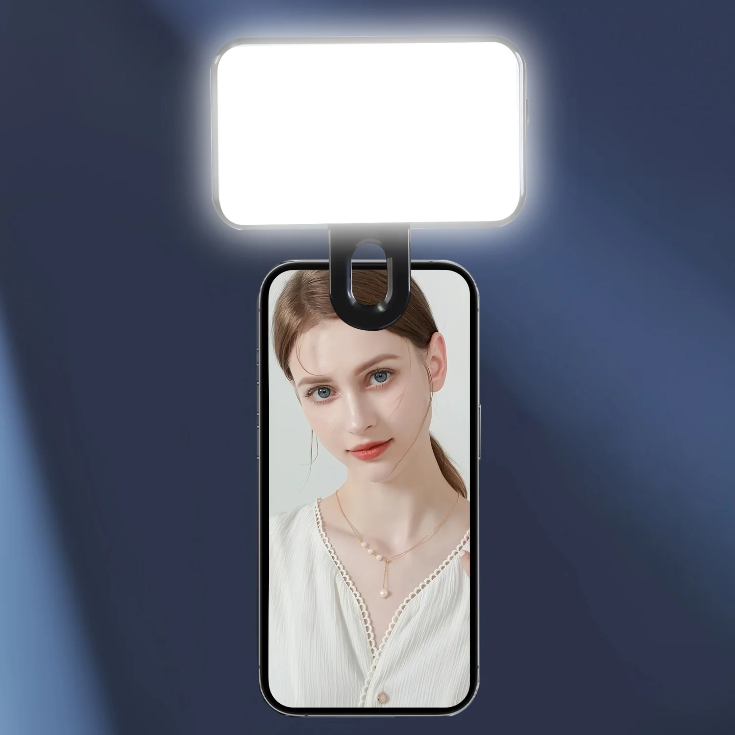 LED Portable Selfie Fill Light 3 Modes Rechargeable Selfie Live Streaming USB for PC Laptop Computer Smartphone Clip Fill Light