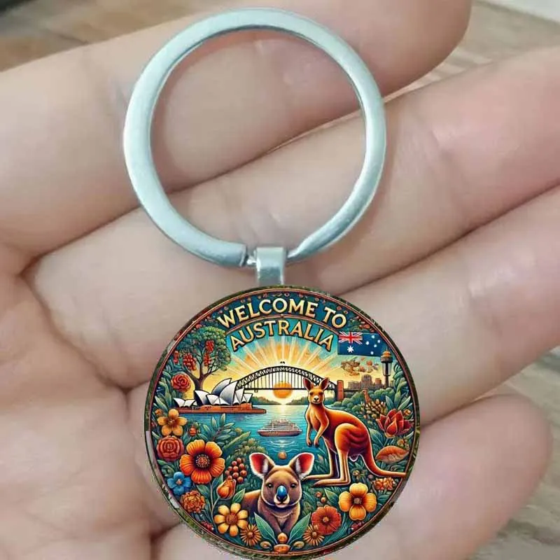 مرحبًا بكم في أستراليا "نمط ريترو مع المناظر الطبيعية الشهيرة والكنغروس كهدية فريدة من نوعها، هدية مثالية #1