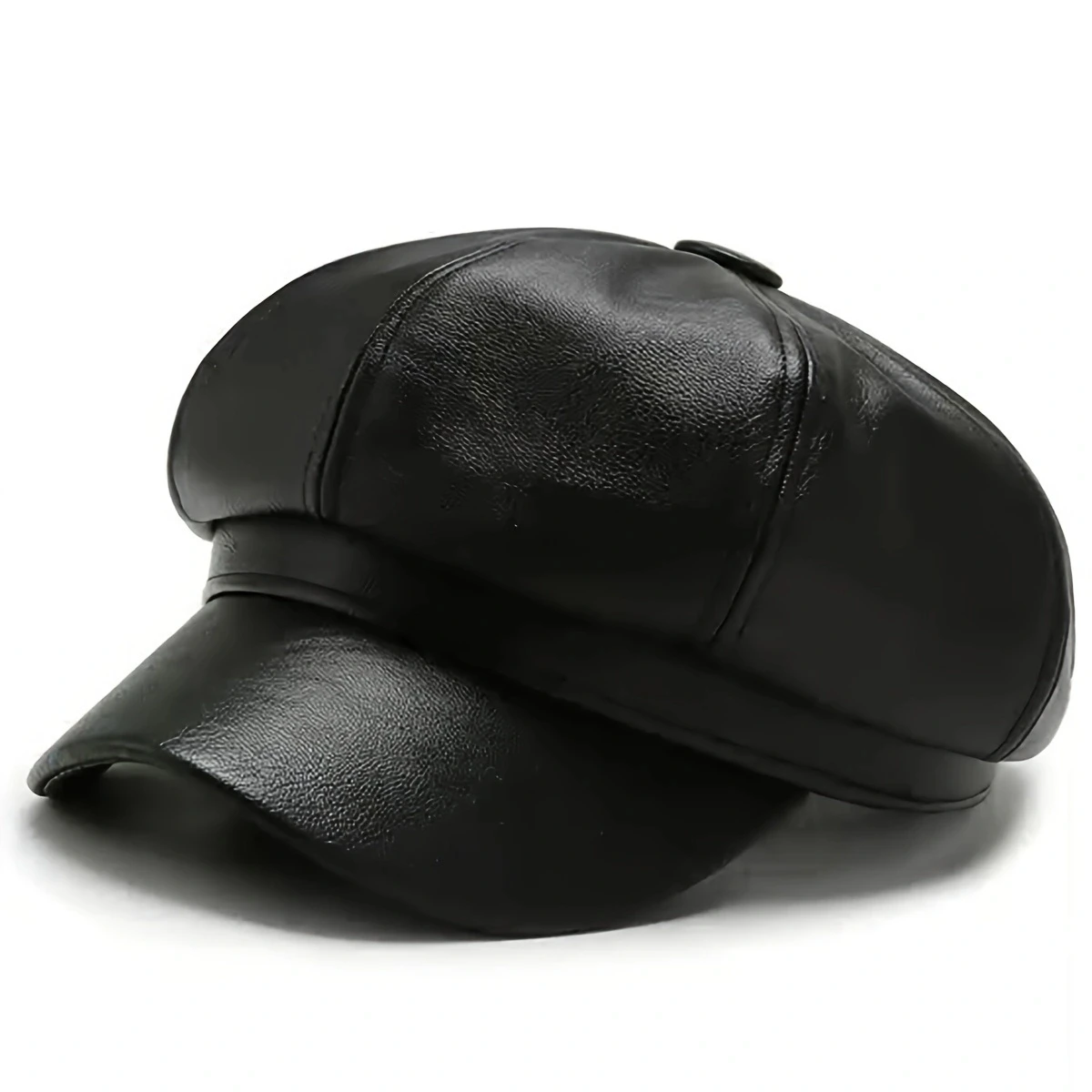 Pu leather octagonal cap