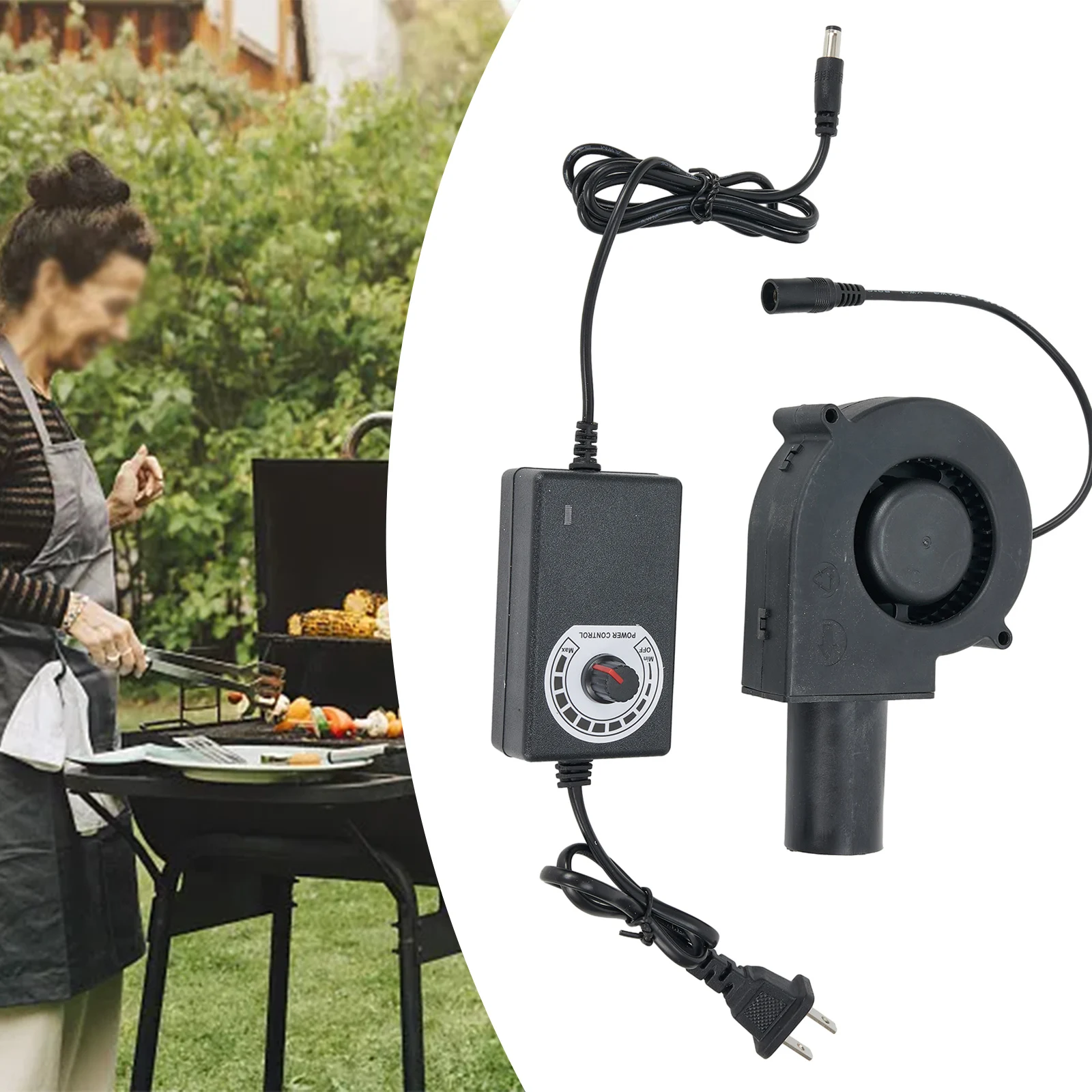 1pc BBQ Fan Adjustable Blower Fan For BBQ Heater Blower Air Blower Cooking Speed Controller Outdoor Portable Machine