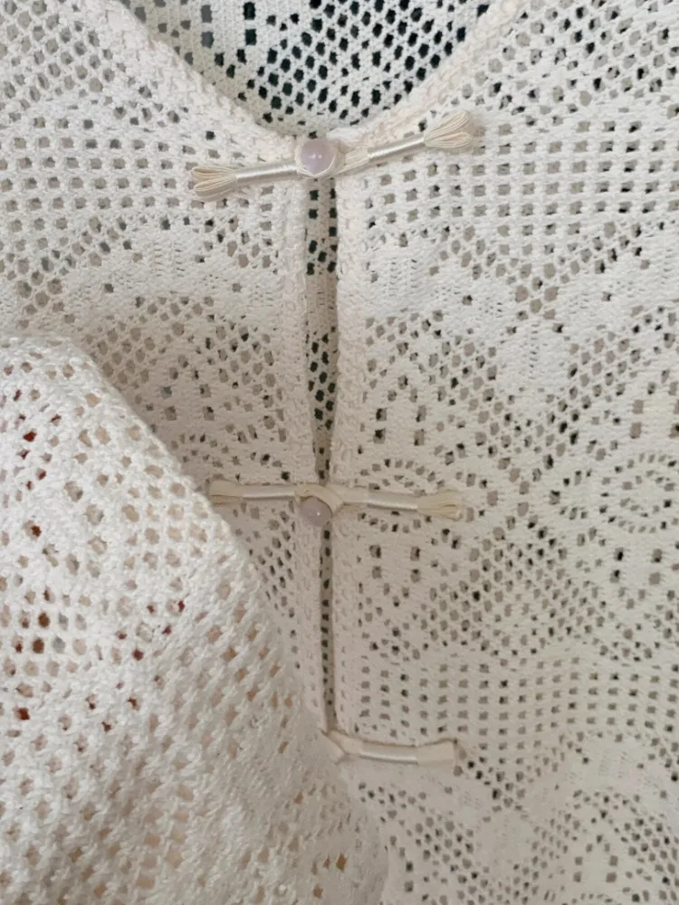 Nuovo stile cinese pizzo scollo a V Top per le donne 2025 inizio autunno nuovi Blusas Mujer Y2k di media lunghezza Split scava fuori camicette vestito