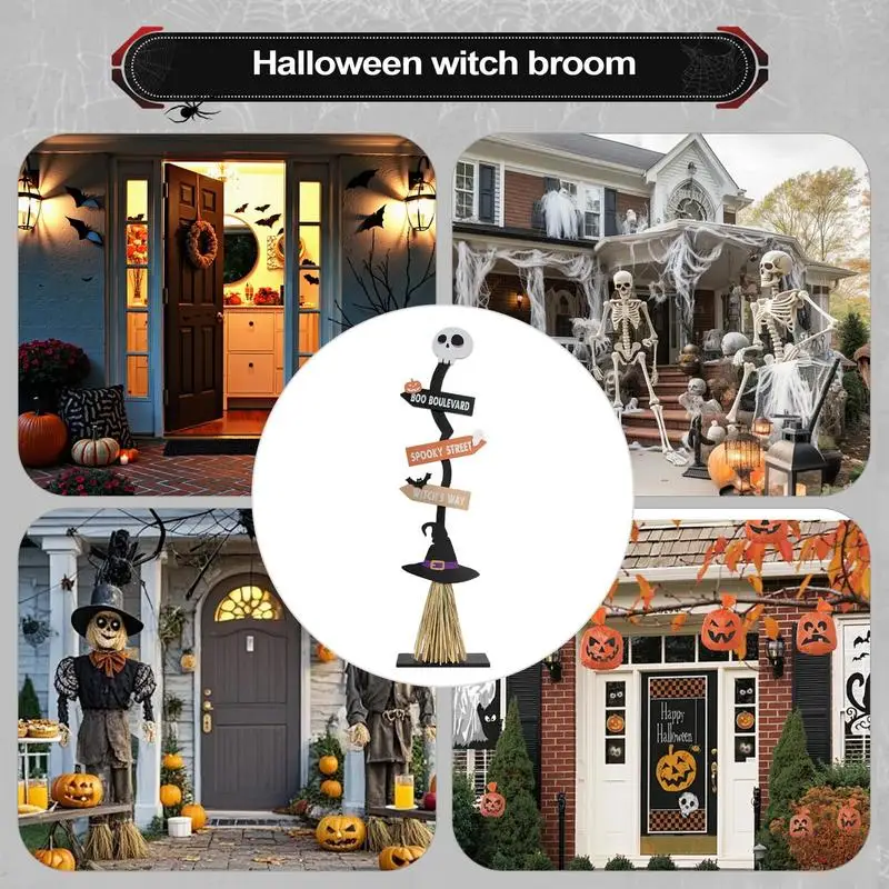 

Хэллоуин Ведьма Метла Деревянная Вывеска Декор Комнаты Хэллоуин Украшения Для Крытый Открытый Входная Дверь Крыльцо Газон Сад Гостиная