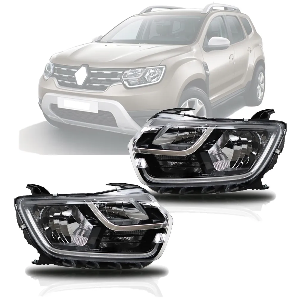 

Right Left or Set Front Headlight For Dacia Duster 2018-2021 Dust and Waterproof Automobile Spare Parts 260101133R-260609367R