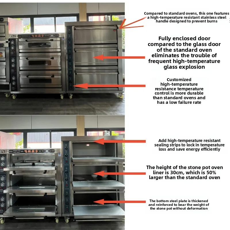 FOB Commercial Stone Pot Oven  Large Capacity  Single Layer Double Layer Triple Layer Electric Oven  Stone Pot Bibimbap Rice