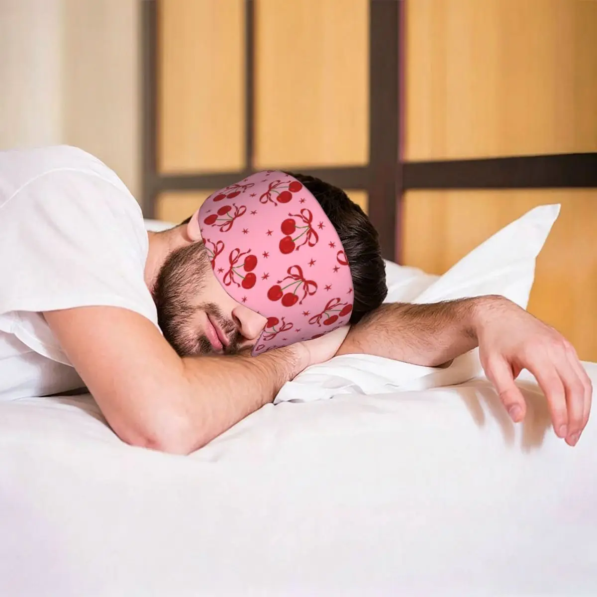 Cherry sleep eye mask Light Blocking Portable Eye Cover for Girls Boys Travel Party Gift Eyeshade eyepatch