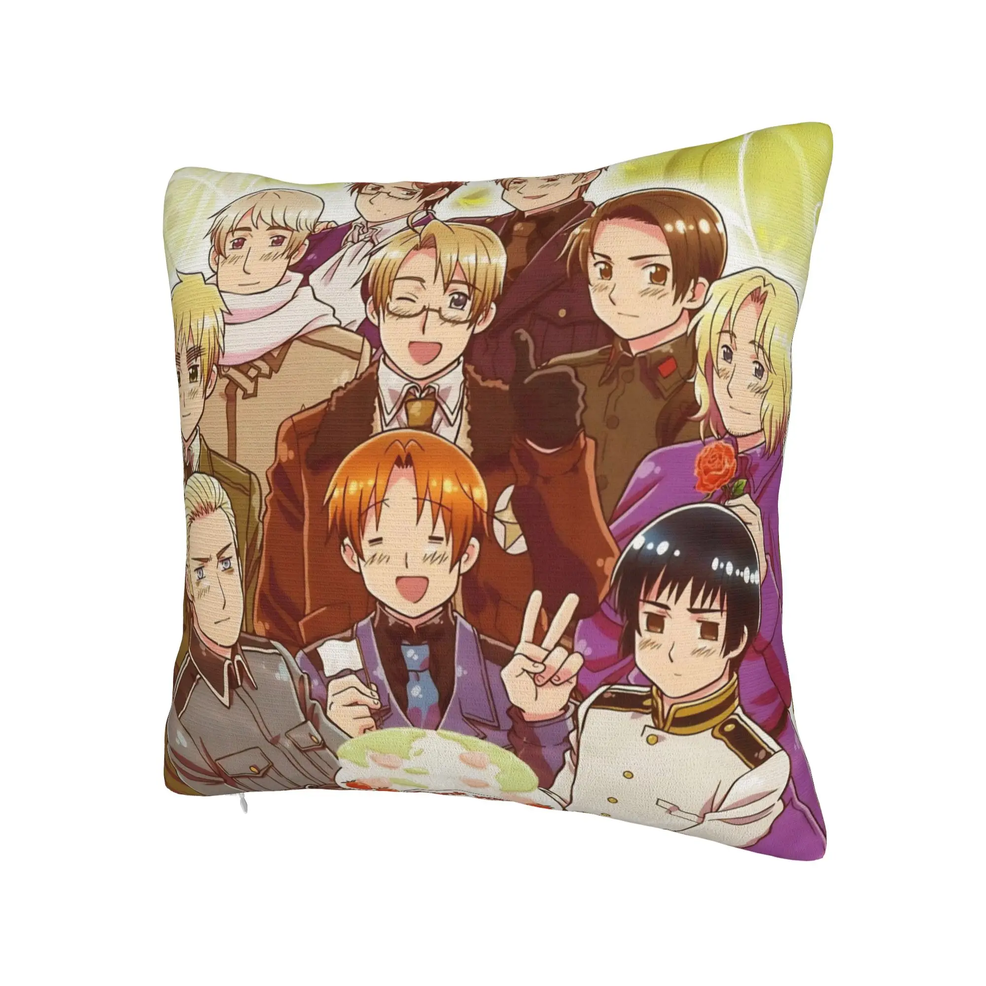 Hetalias Axis Powers Pillow Cover Accessories Printing Cushion Cover Gift  Throw Pillow Case Cover Home Multi Size