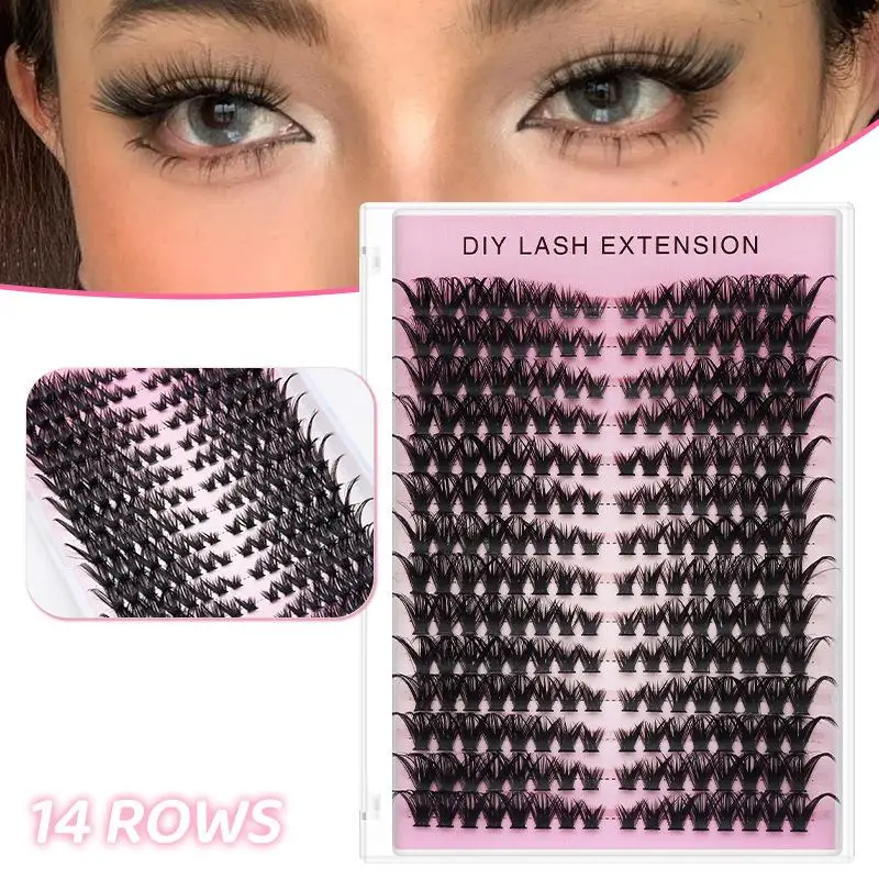 20 faux cils individuels DIY pour extensions, bouquets souples volume naturel pour une embellissement rapide
