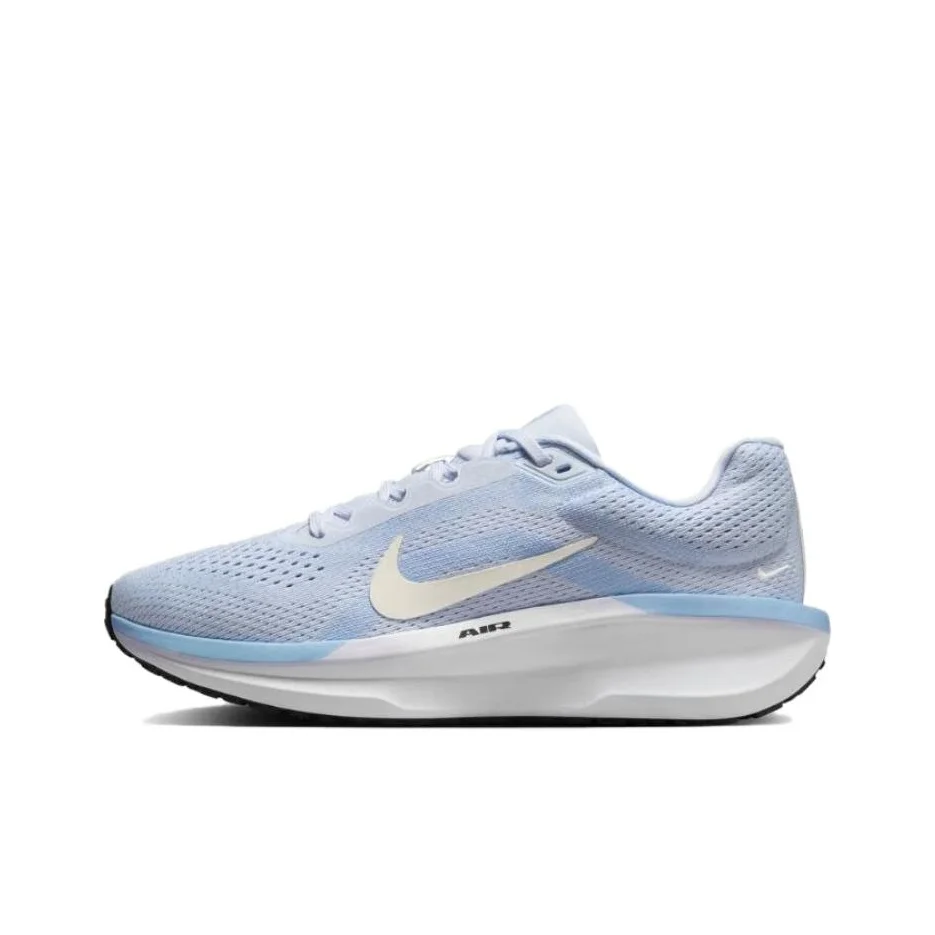 Tênis de corrida casual Nike Winflo 11 Mesh de cano baixo feminino azul FJ9510-007