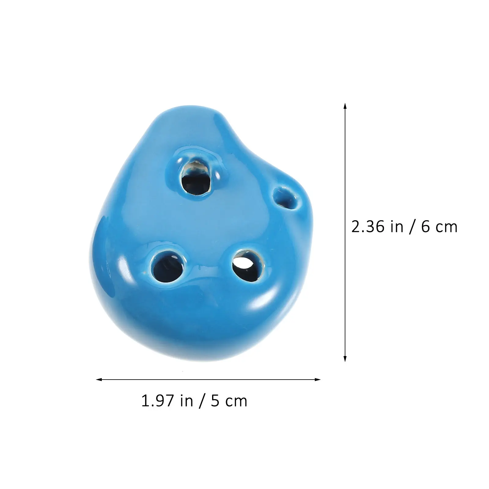 2Pcs Ceramic Ocarina 6 Hole Mini Alto C Flute High Quality Natural Sound Musical Instrument for Learners and Music