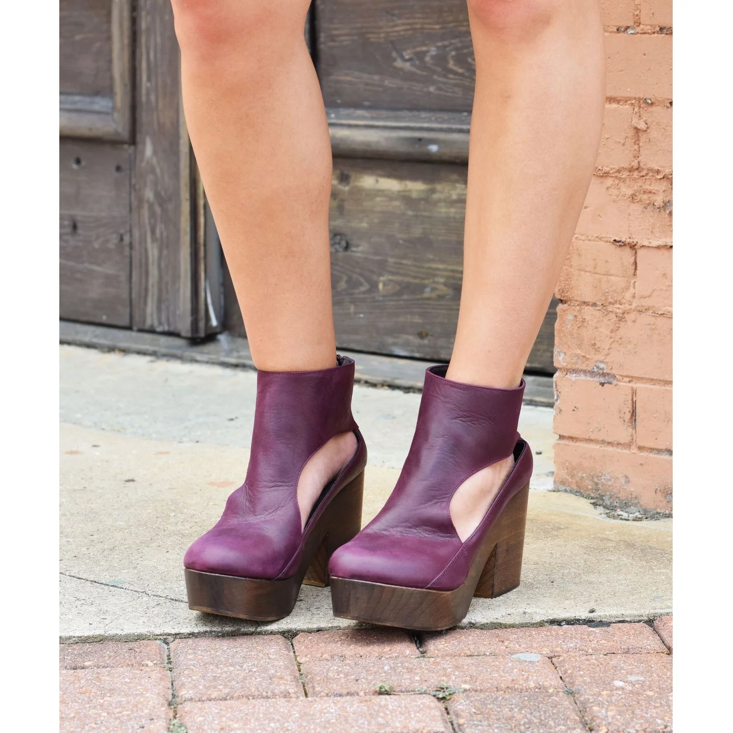 

Purple Zipper Hollow Platform Boots Chunky Heel Round Toe Fashion Sexy Cool 2026 Summer Big Size Woman Shoes Zapatillas Mujer
