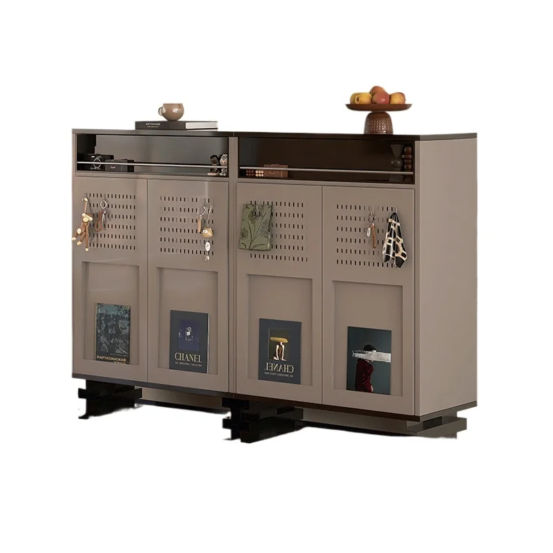 Light luxury, modern simplicity, advanced sense, multi-functional entrance shoe cabinet integrated free installation at the door