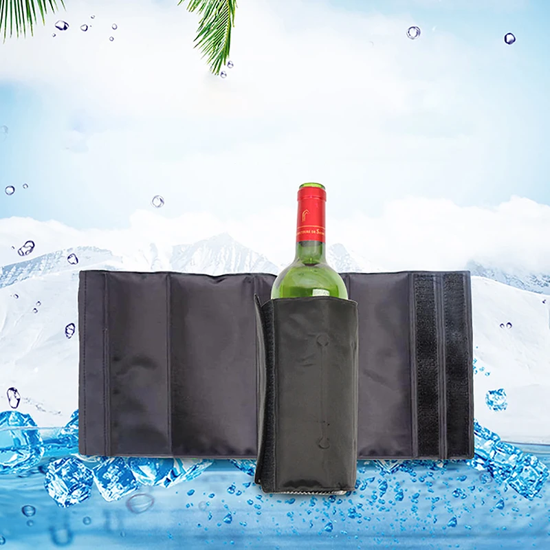 Wine Cooler Sleeve Freezer Sleeve Wine Bottle Cooling Sleeve Champagne Instant Cooling for Barbecue Camping Outdoor Party