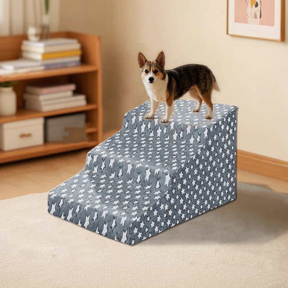 

Pet Ramp Stairs Small Dog Medium Dog Stairs 2 3 4 Steps Cat Dog Ladder Stairs Steps Are Suitable for Elderly Dogs