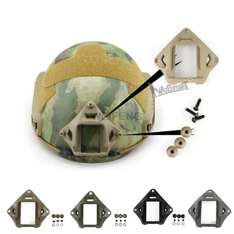 Tactical Helmet Night Vision Mount ABS Base 3 Holes Fixed for Action Cameras Helmet Device Adapter Accessories