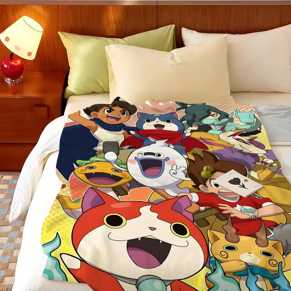 Game Y-Yo k-kai W-Watch Throw Flannel Throw Blanket, Lightweight Cozy, Durable Washable cute Cool