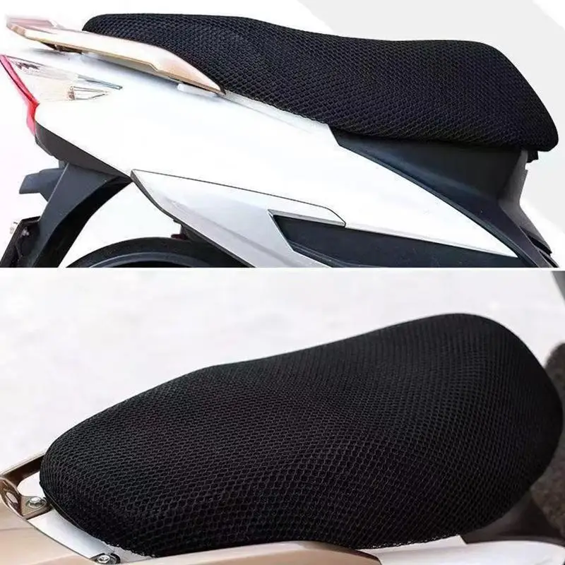 Universal 3D Mesh Motorcycle Seat Cover Summer Cool Breathable Anti Slip Scooter Cushion for Long Distance Riding