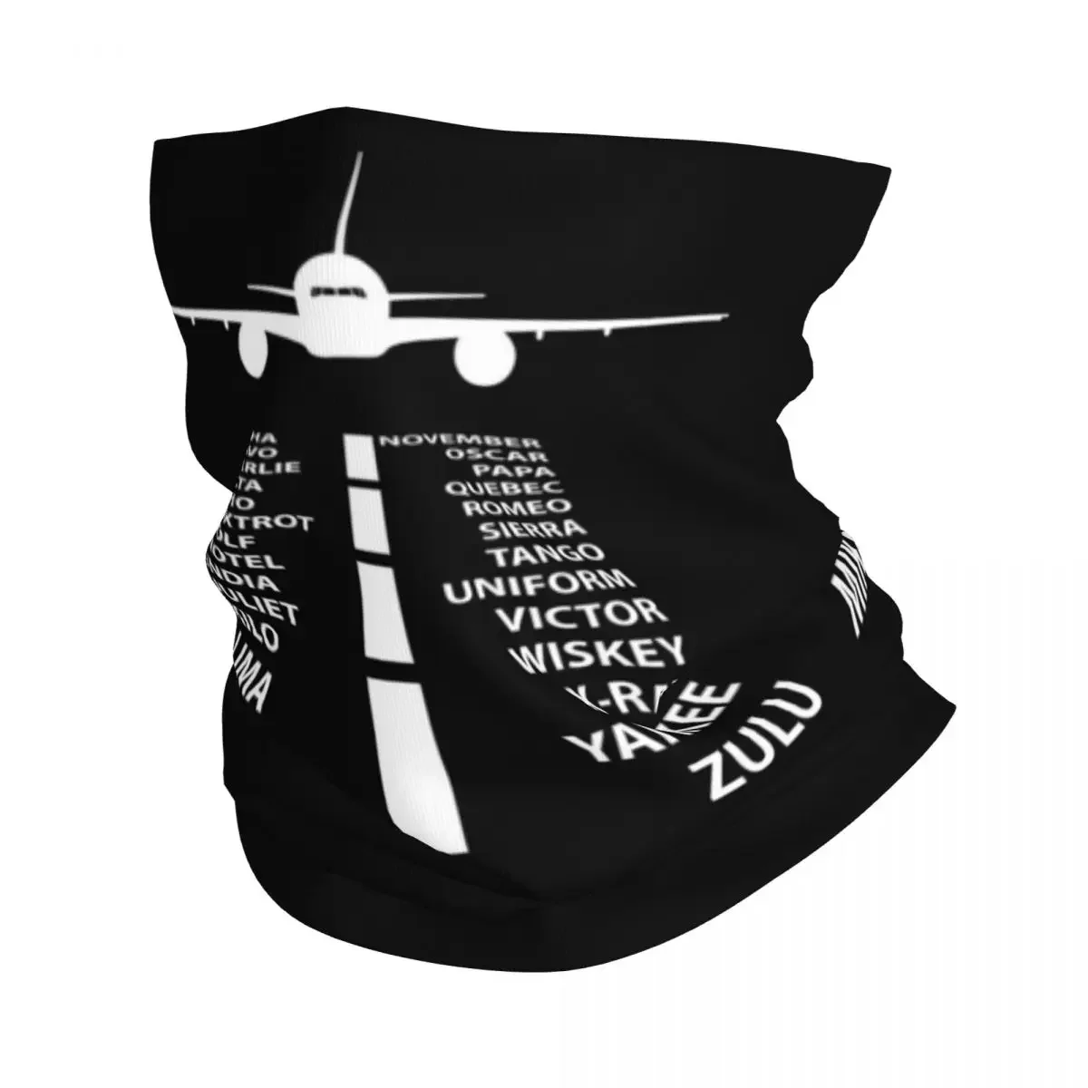 Phonetic Alphabet Pilot Airplane Bandana Neck Cover Face Scarf Multi-use Headwear Outdoor Sports For Men Adult Breathable