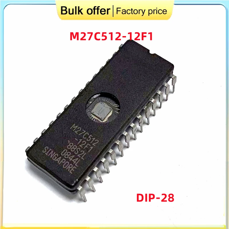 5PCS/Lot Original M27C512 M27C512-12F1 M27C256B-10F1 DIP-28 memory IC chip