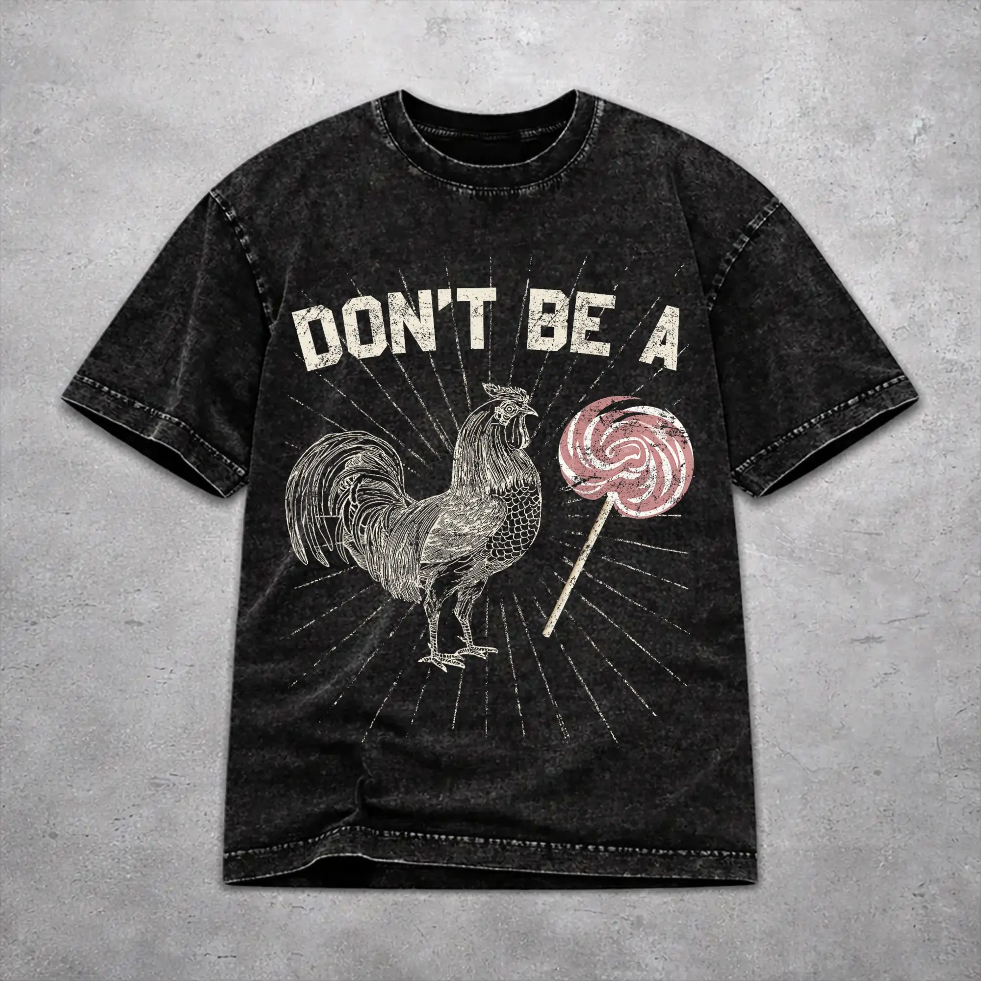Oversize Don't Be A Sucker Funny Chicken Meme Outfit T Shirt for Men Women  Washed Cotton Tee Shirt Clothing