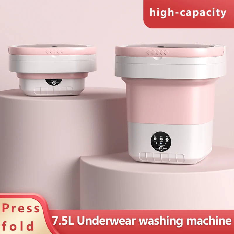 8L Portable Folding Washing Machine Bucket for Clothes Socks Underwear Cleaning Washer Portable Small Travel Washing Machine