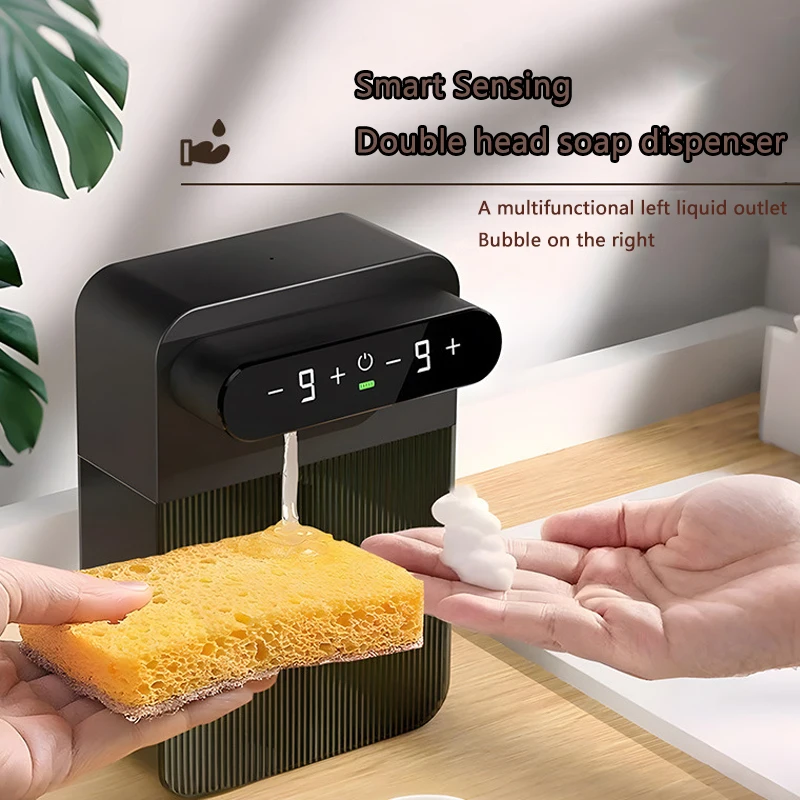 3000mAh Automatic Liquid/Foam Soap Dispenser USB Touchless Electric Dispenser Smart Display Infrared Sensor for Bathroom Kitchen