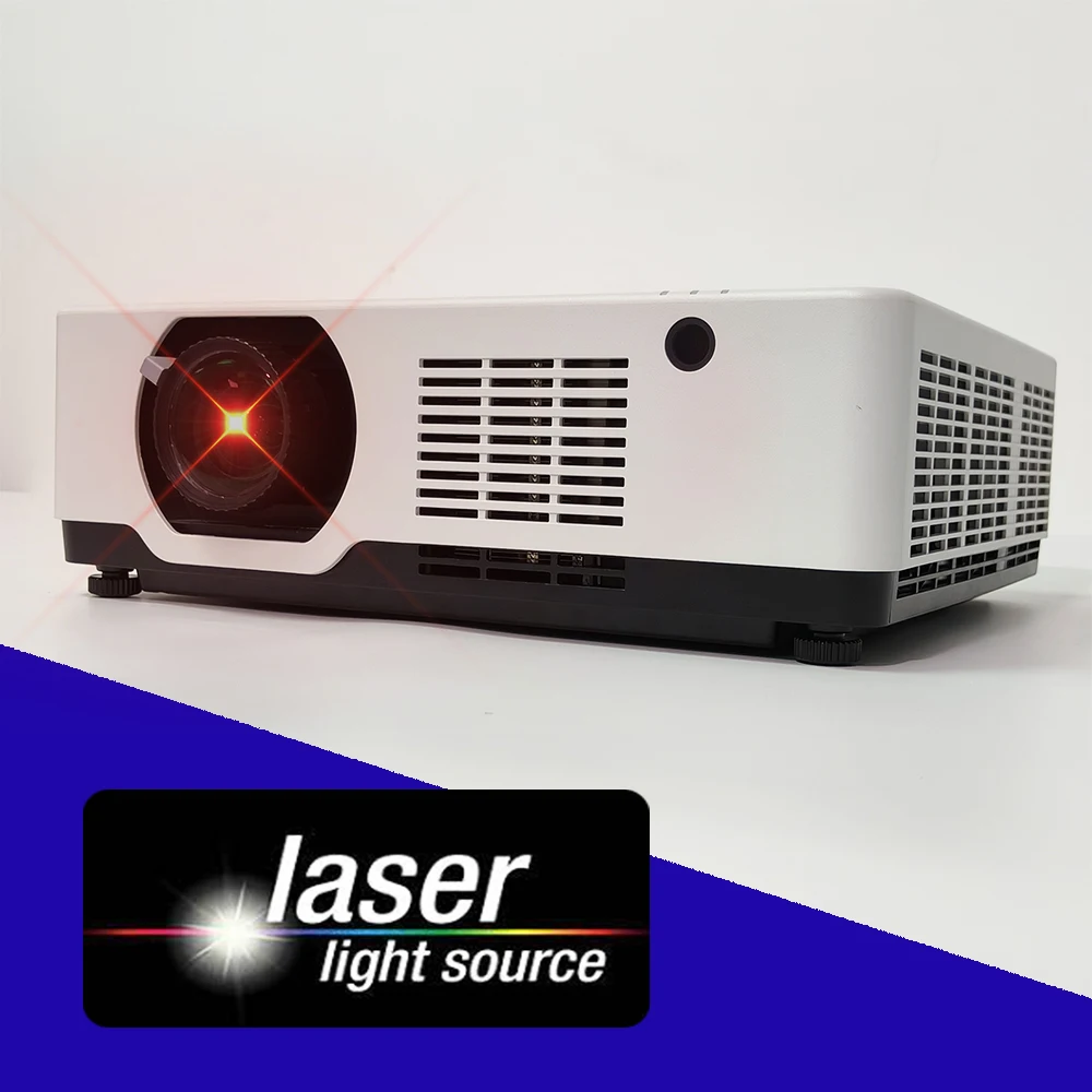 SMX MX-LK6500 6500 Lumens 4K Laser Projector with 30,000-Hour Lifespan Quiet Operation Built-In Speaker Network Control 3D Ready