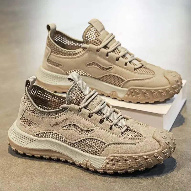 

Мужские летние новые дышащие тонкие повседневные противоскользящие спортивные oes, удобные удобные туфли на плоском каблуке для отдыха на открытом воздухе