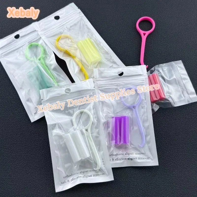 30 Packs  Aligner Chewies Dental Silicone Orthodontic Invisable Braces Aligners Chew Oral Hygiene Removal Hook