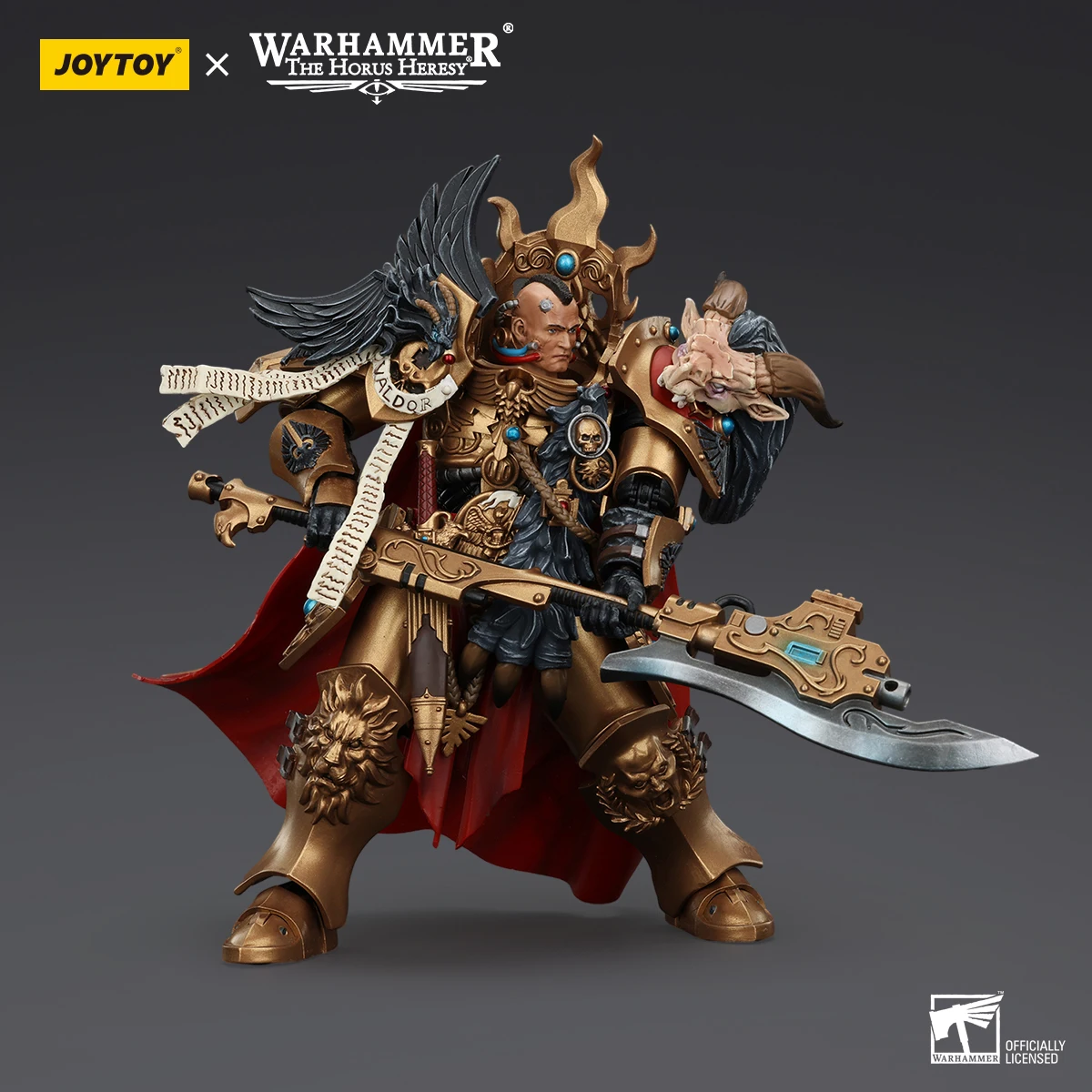 JOYTOY Warhammer 40k Figure Legio Custodes Constantin Valdor, Captain-General of the Legio Custodes Statue Collection Model Gift