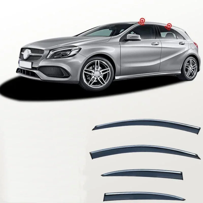 Awnings & Shelters Window Visor Side Window Deflector For Mercedes-Benz A Class Hatchback 2004 2005 2006 2007 2008 2009 - 2024