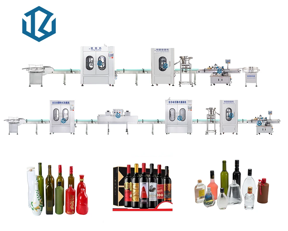 Factory Customized Liquid Fluid Packaging Equipment Fully Automatic Filling Capping and Labeling Production Line