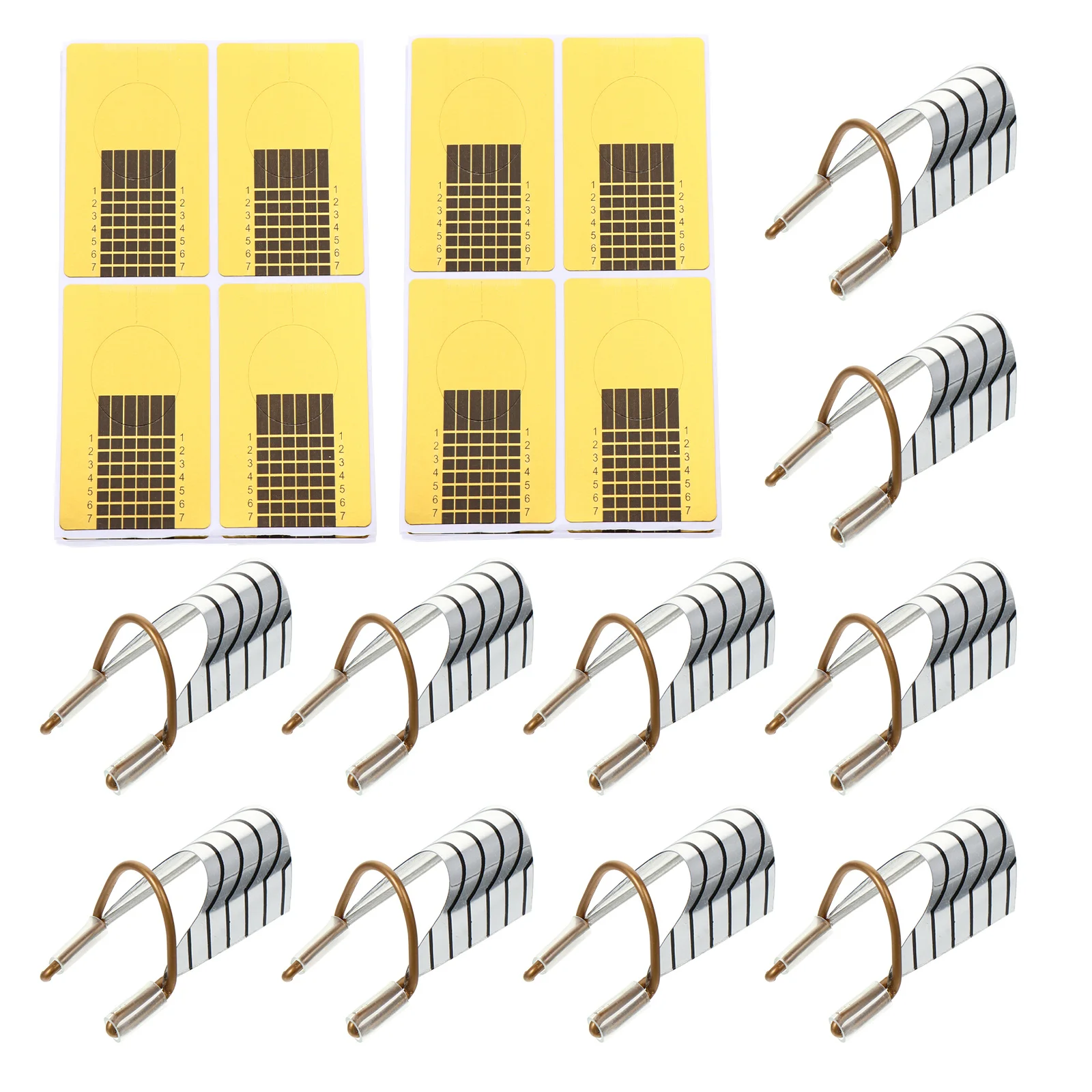 1 ensemble d'autocollants en forme de papier pour Nail Art, Extensions de Gel acrylique en forme de fer à cheval, outil d'extension de manucure facile à enlever, pour Salon de maison