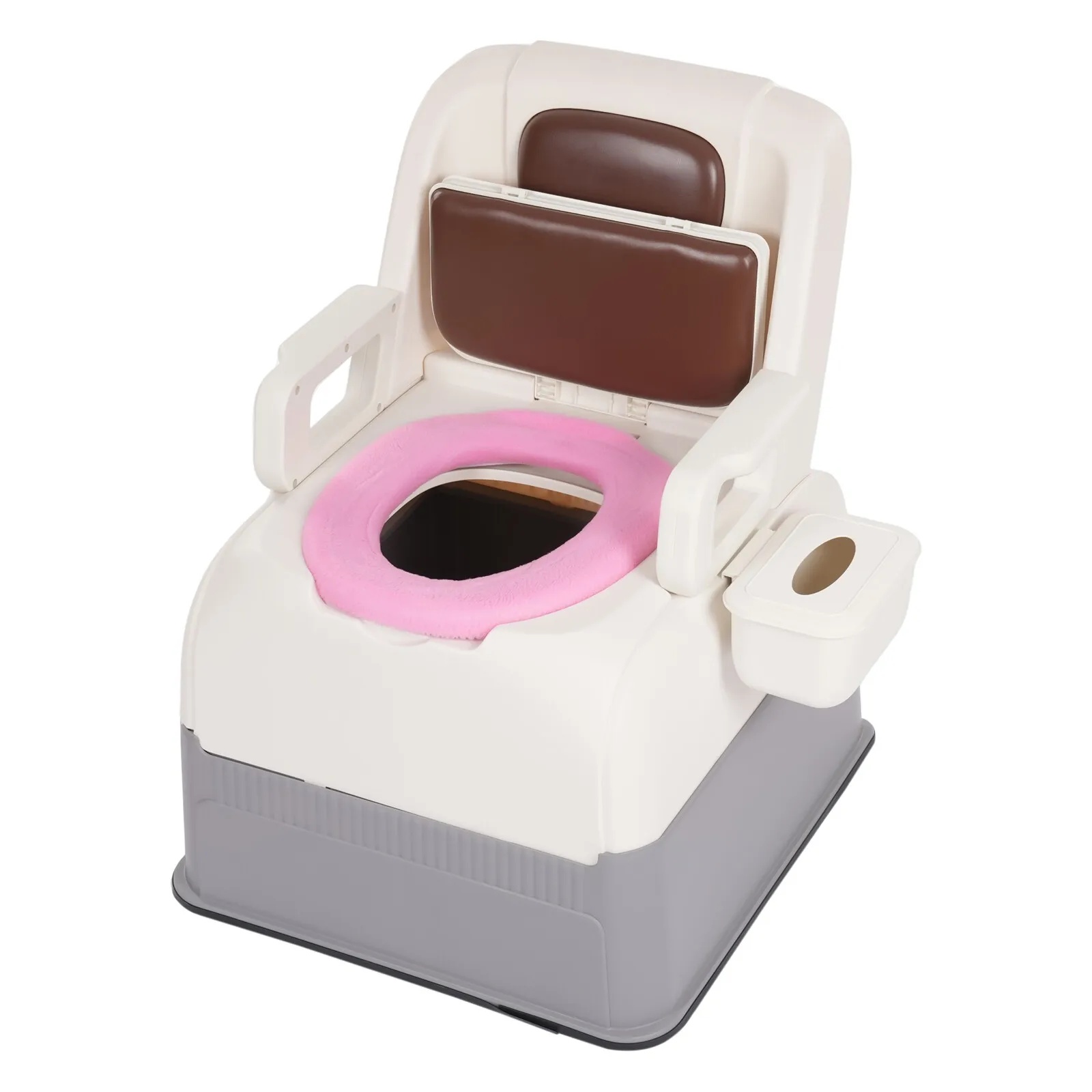 

Bedside Commode Chair Portable Toilet for Elderly Pregnant Women Disabled with Comfortable Seat and Sturdy Construction