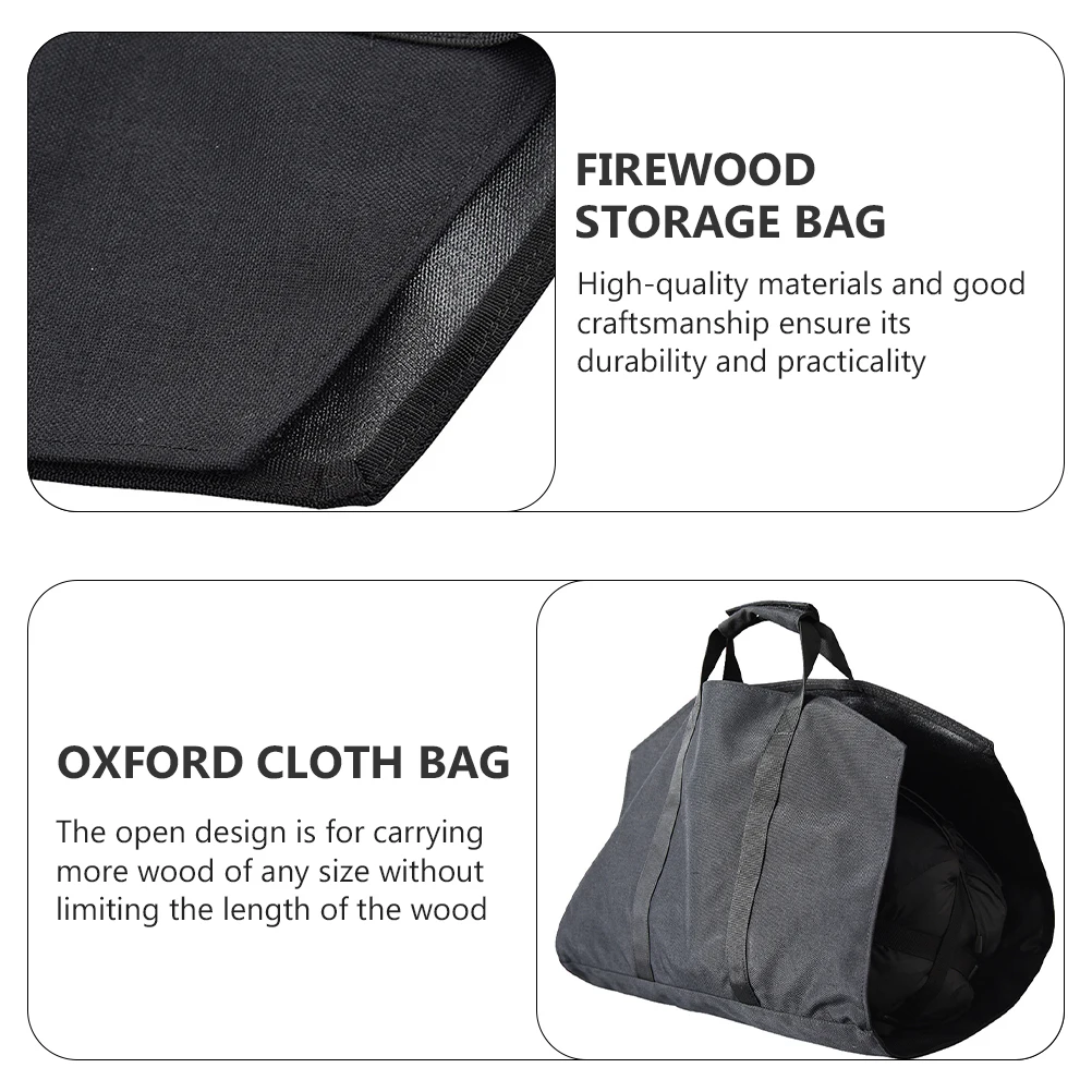

1 шт., большая вместительная сумка для хранения дров, сверхмощный контейнер для переноски дров, двойные ручки, деревянный держатель для дров, уличный камин